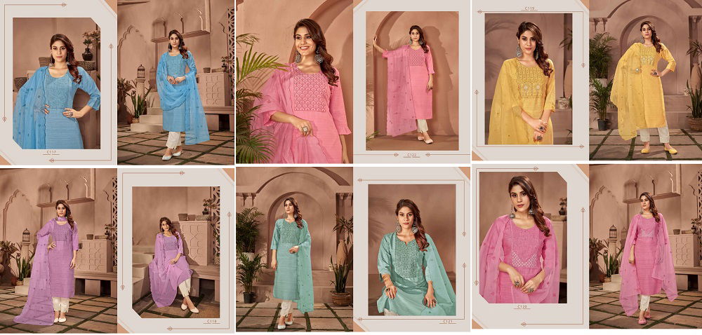 Crayon Sadhana Designer Kurti Bottom With Dupatta Catalog
